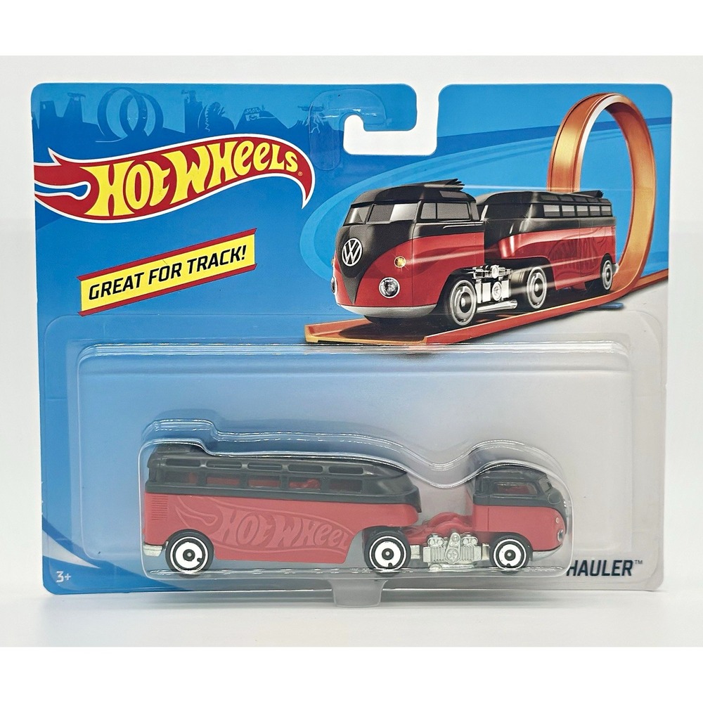 Hot Wheels Track Stars Custom Volkswagen VW Hauler Red Black GMB67 1:64 NEW